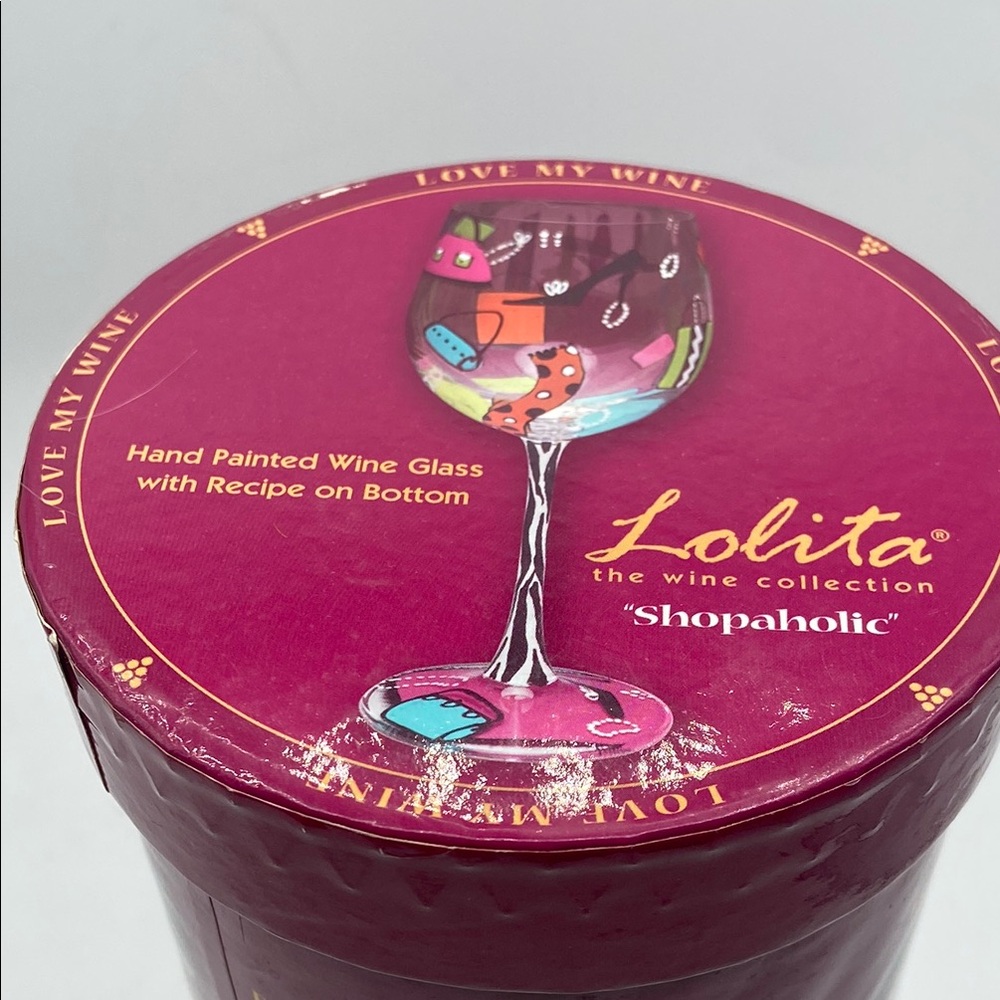 Lolita Shopaholic Multicolor Wine Glass - Picture 7 of 8